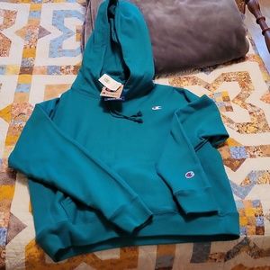 womens blue champion sweater XL